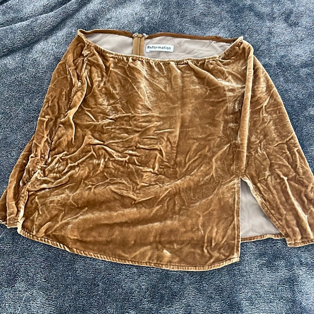 Reformation Velvet Cleo Skirt Size 8